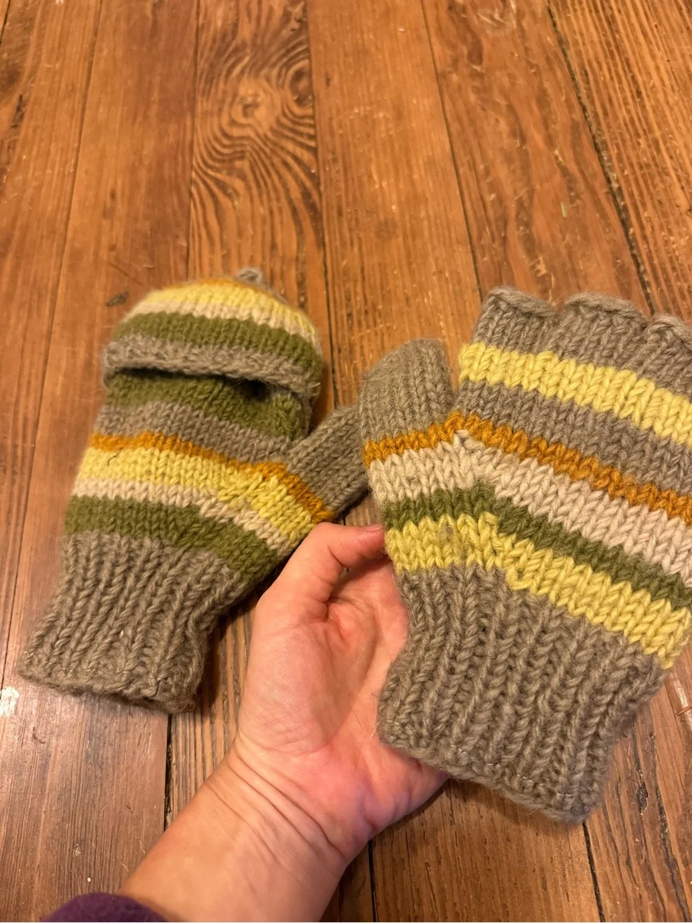 Adult Convertible Fleeced Lined Mittens